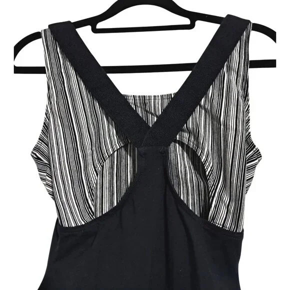 Vintage 80s Marika Dark Balletcore Black White Retro Bodysuit Leotard Size L - Picture 7 of 7